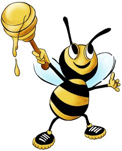 Honigbiene als freundliches Maskottchen in Sachen Artenschutz